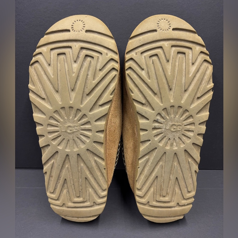 UGG Tasman Slippers Chestnut Suede Shearling Women’s Size 6 Cozy Slip On - Picture 4 of 9